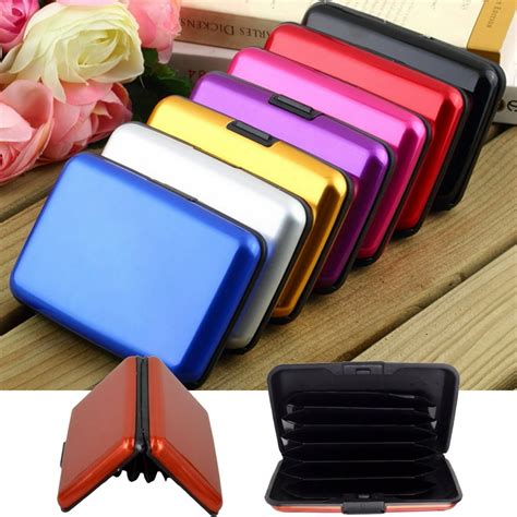 rfid aluminum credit card holder|aluminum card holder wallet.